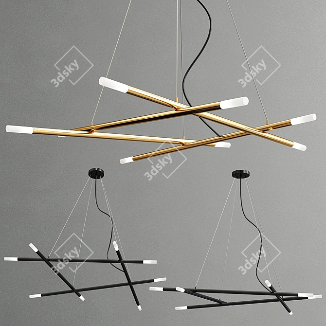 Gibas Zen Suspension: Harmony in Light 3D model image 1
