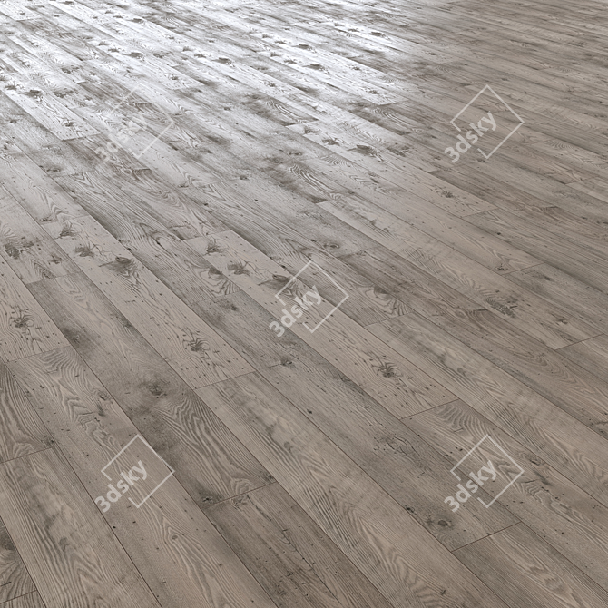 Versatile Laminate Flooring: 3 Layouts, 7 Tile Textures 3D model image 2