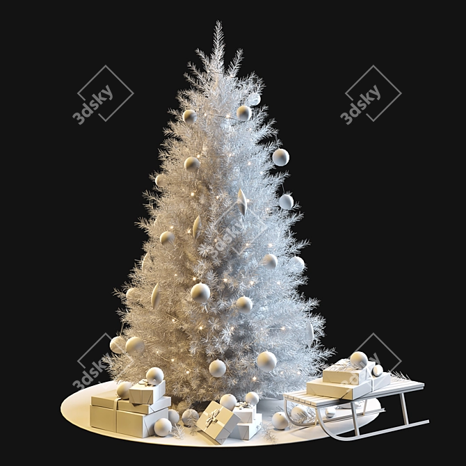  Festive Evergreen Christmas Tree 3D model image 17