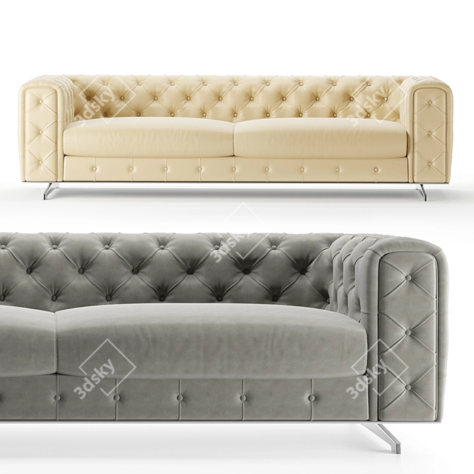 MaxDivani Ingrid: Elegant & Versatile Sofa 3D model image 1