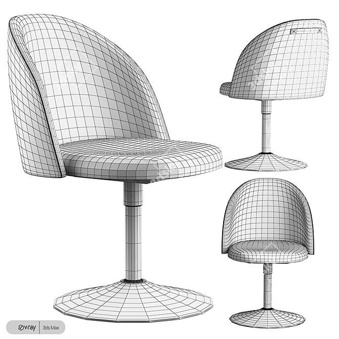 Luxurious Tenzo Ally Trumpet Chair 3D model image 3