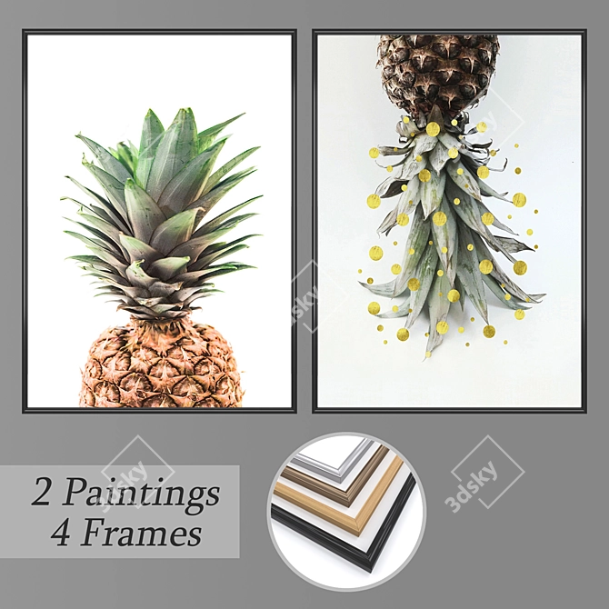 Artistic Wall Decor Set: No 2490 3D model image 1