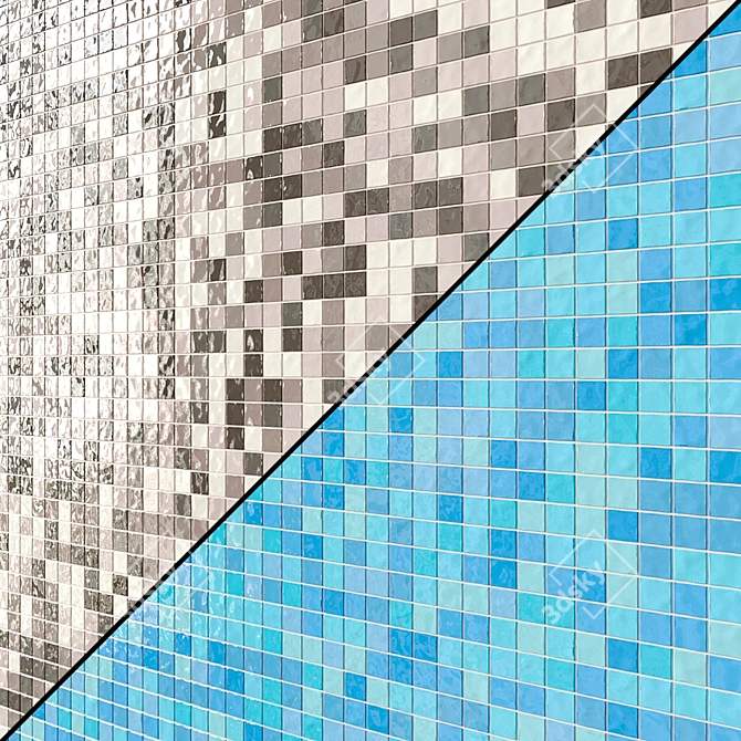 Non-Slip Vidrepur Mosaic Tiles 3D model image 4
