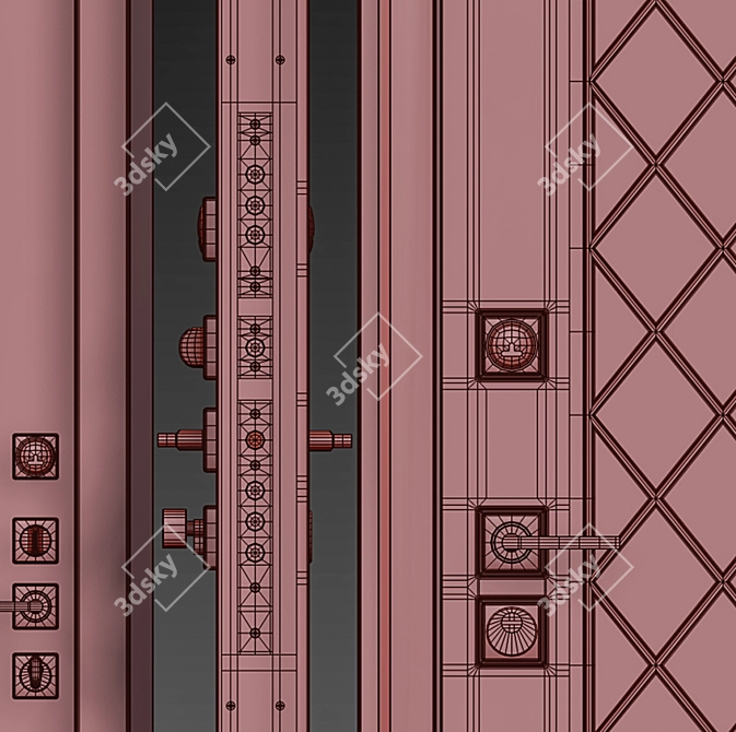 Modern Steel Apartment Door | Sigma Titan 3D model image 2