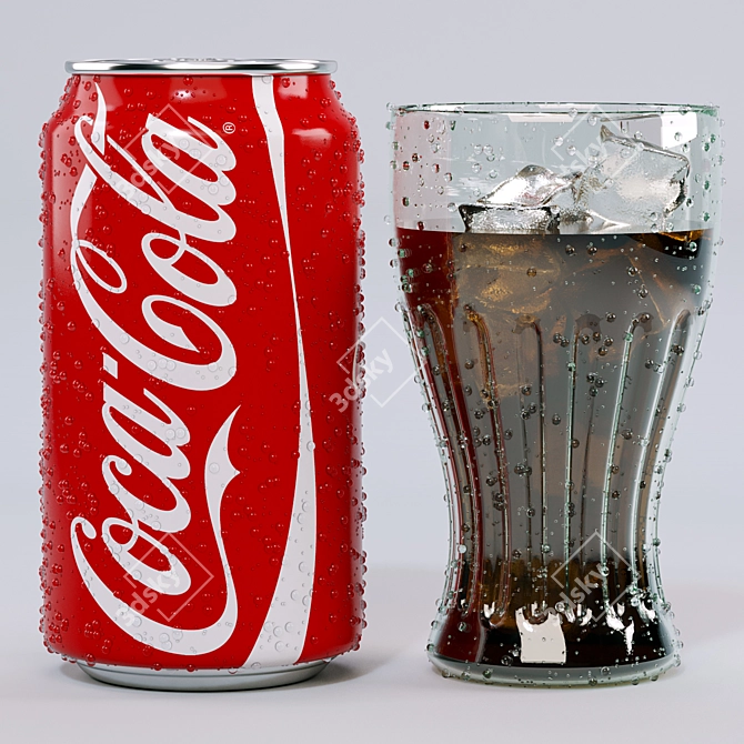 Classic Coca-Cola Bottle 3D model image 1