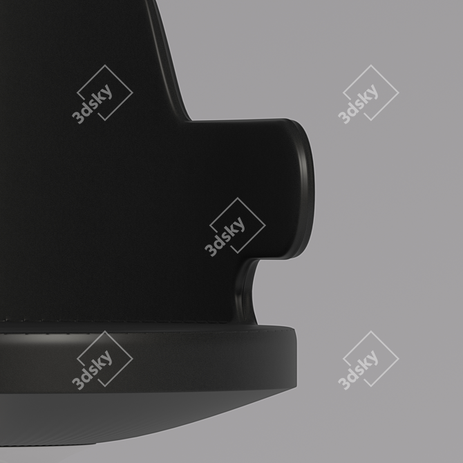 Luxury Leather Barstool 3D model image 4