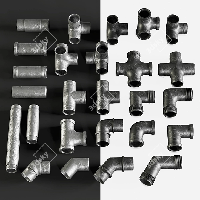 Durable Pipe Joints - Easy Installation 3D model image 1