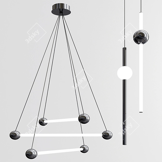 Sleek Lighting Trio: Orion, Pierre, and Ray 3D model image 2