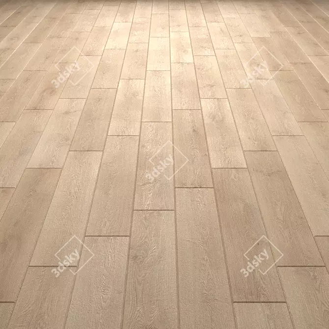 Versatile Oak Laminate Flooring 3D model image 2