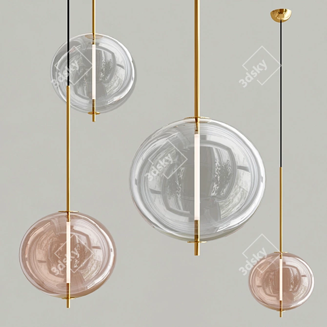 Kandinsky Pendant - 30cm Diameter 3D model image 1