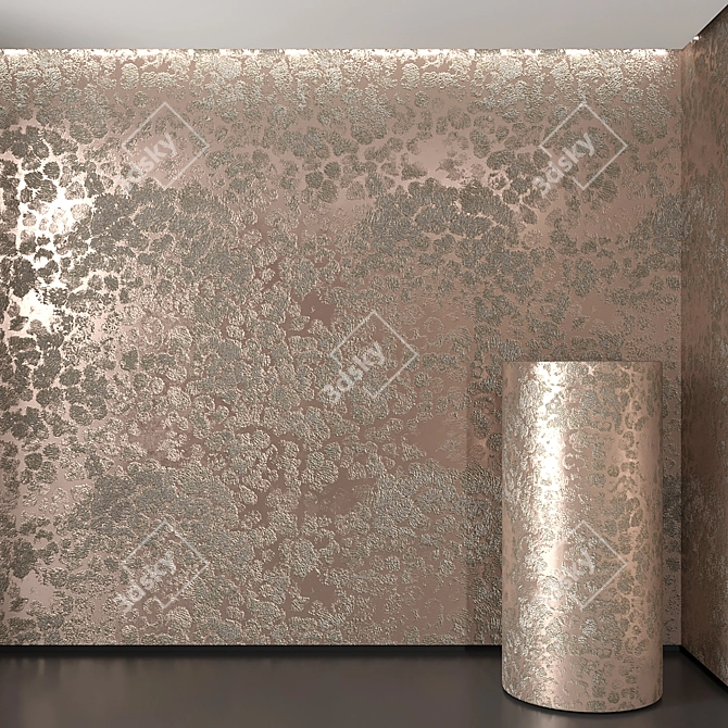 Seamless Decorative Plaster - High-Quality Texture 3D model image 1