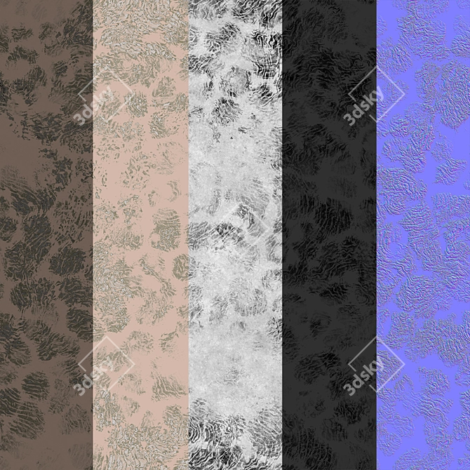 Seamless Decorative Plaster - High-Quality Texture 3D model image 3