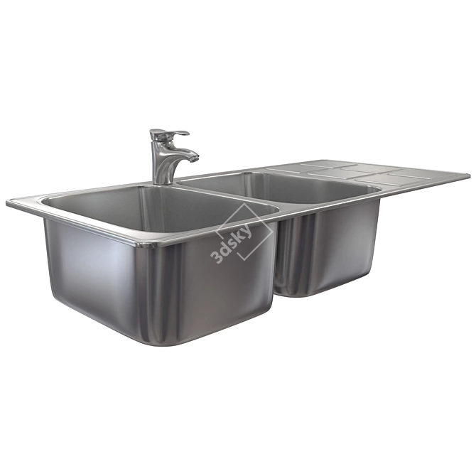 Realistic 3D Sink Model 3D model image 2