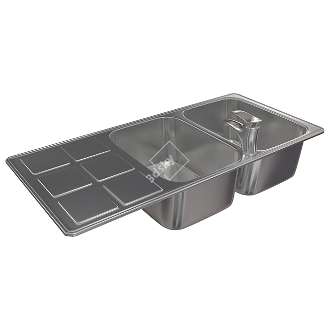 Realistic 3D Sink Model 3D model image 4