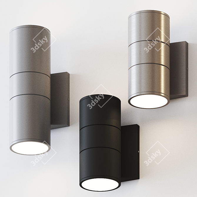 Modern LED Outdoor Wall Sconce 3D model image 1
