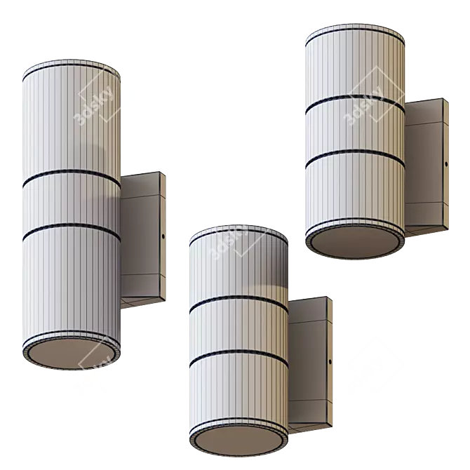 Modern LED Outdoor Wall Sconce 3D model image 4