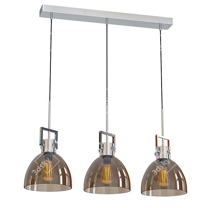 MUNN CHROMED Modern Ceiling Light 3D model image 1