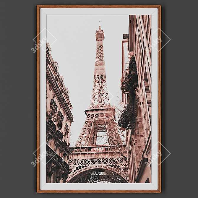 Wooden Framed Picture 3D model image 1