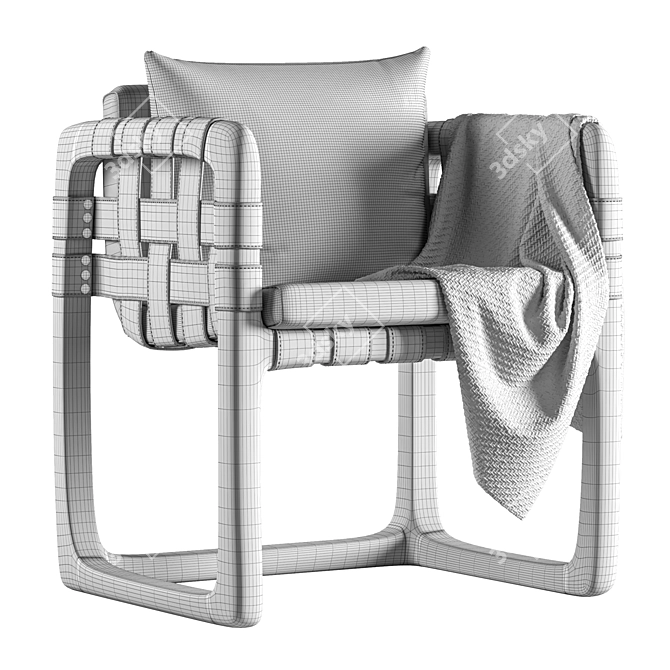 Cozy Bungalow Dining Chair 3D model image 6