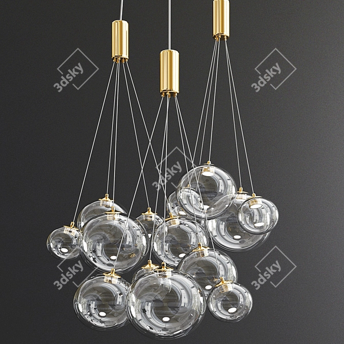 Elegant JODIS Pendant Shades 3D model image 2