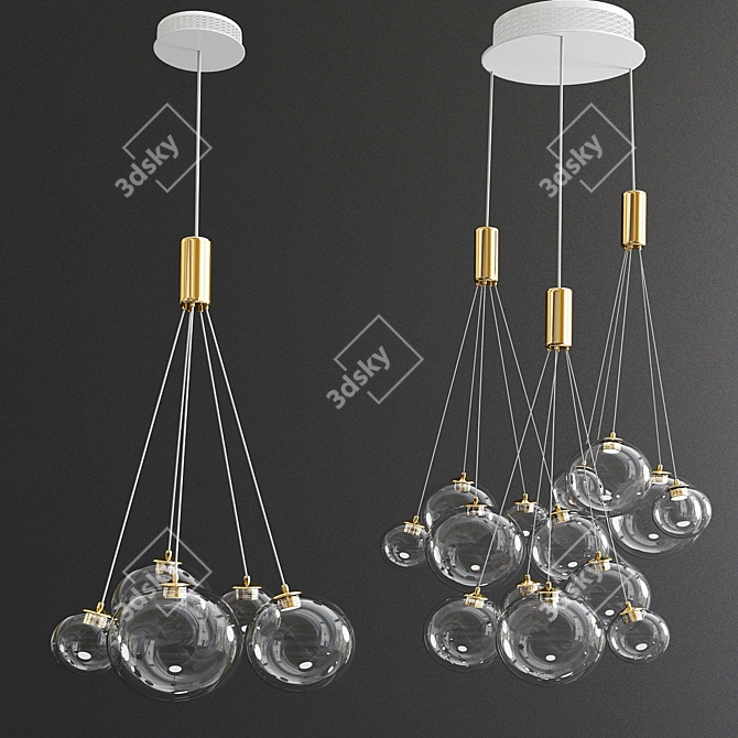 Elegant JODIS Pendant Shades 3D model image 3