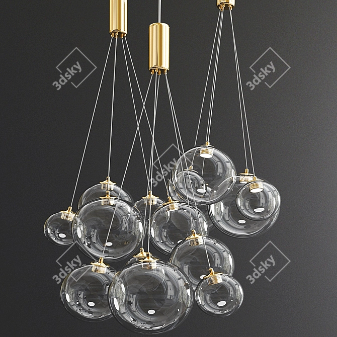 Elegant JODIS Pendant Shades 3D model image 4