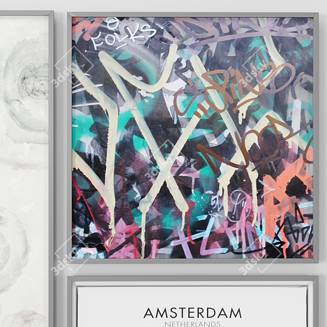 Dazzling Amsterdam Art Frams 3D model image 2