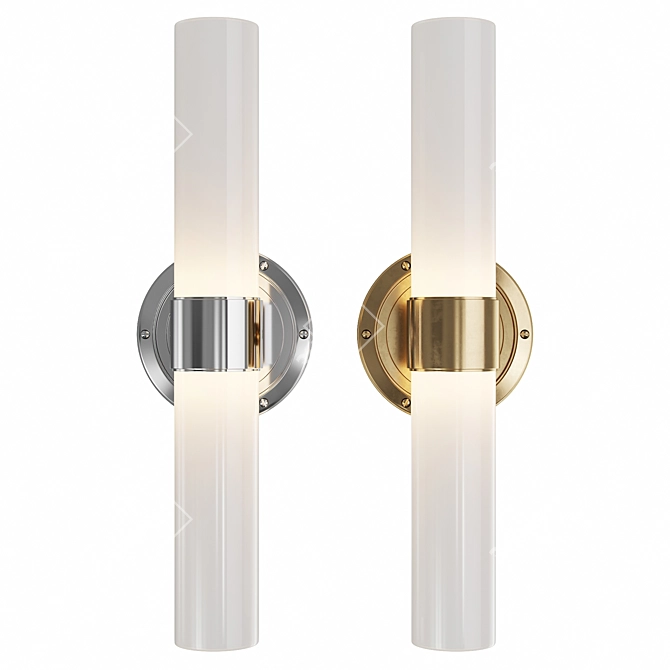 Ralph Lauren Jones Brass Double Sconce 3D model image 2