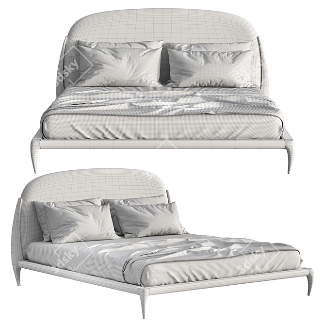 Elegant Dream Bed: Magnoly 3D model image 4