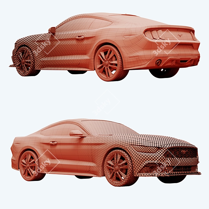 Ford Mustang GT Premium HQ Interior 3D model image 5