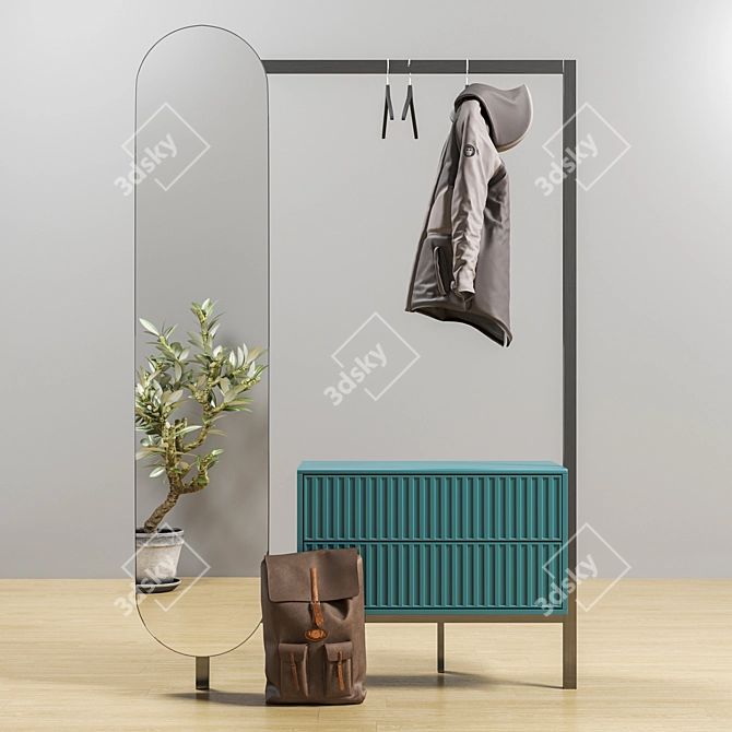 Sleek Storage Solution: Novamobili Hallway Unit 3D model image 1