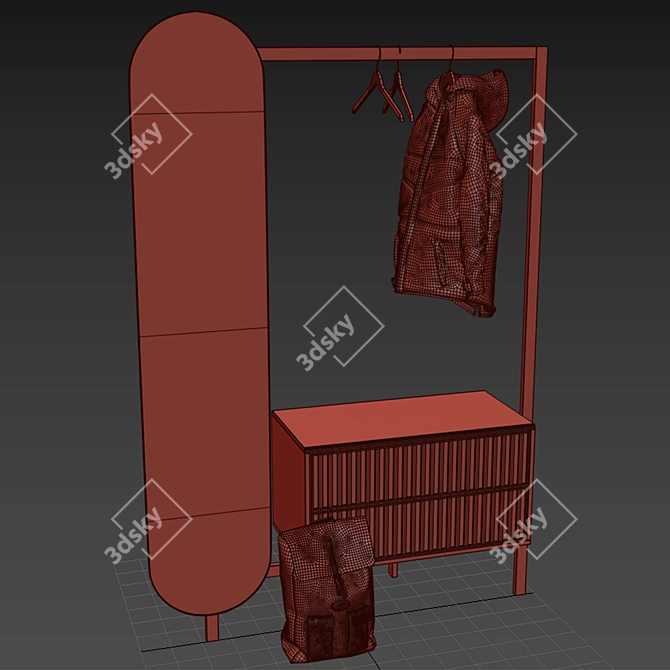 Sleek Storage Solution: Novamobili Hallway Unit 3D model image 5