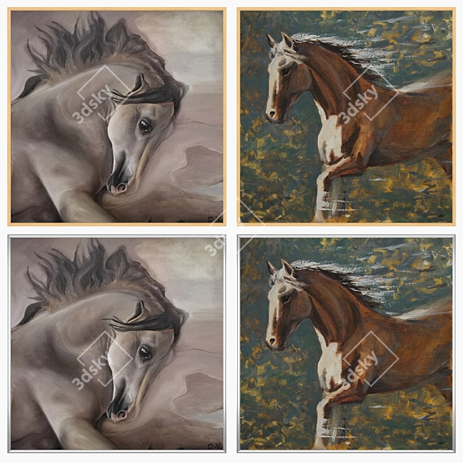 Elegant Wall Art Set 3D model image 3