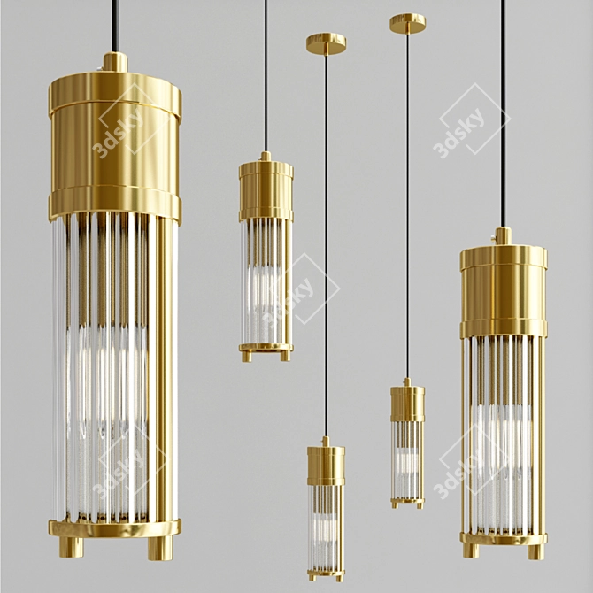Elegant Hildis Pendant Light 3D model image 1