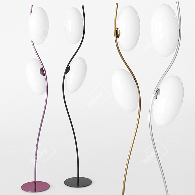 Ethereal Elegance: Vallons Obscurs Floor Lamp 3D model image 1