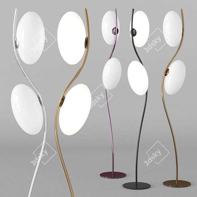 Ethereal Elegance: Vallons Obscurs Floor Lamp 3D model image 2