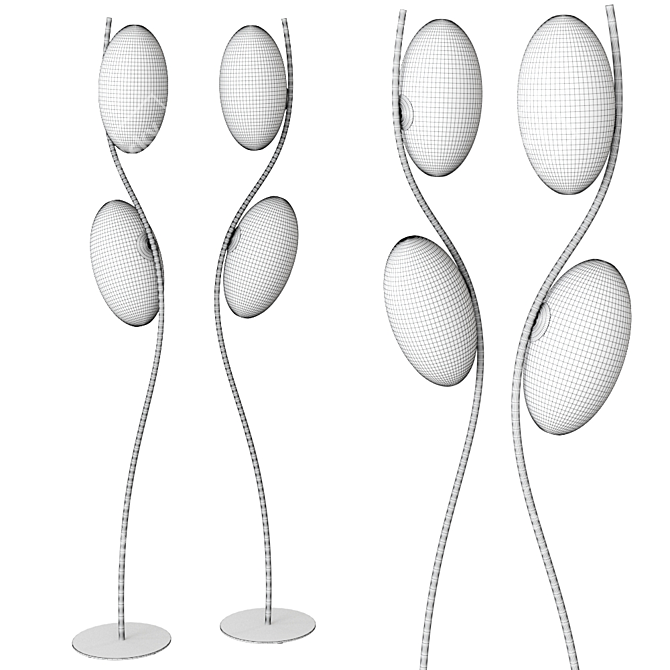 Ethereal Elegance: Vallons Obscurs Floor Lamp 3D model image 3