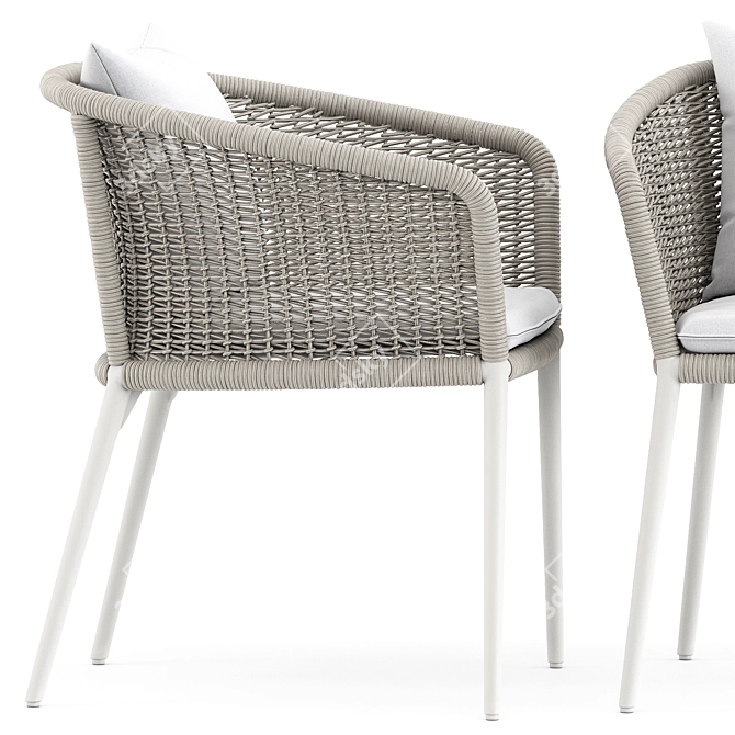 Elegant Knotted Armchair by JANUS 3D model image 3