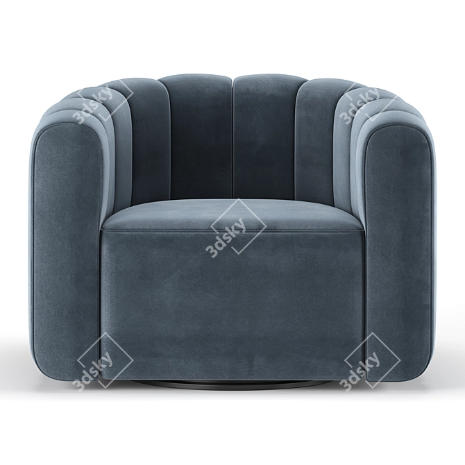 Fitz Russet Swivel Chair: Comfort Meets Style 3D model image 2