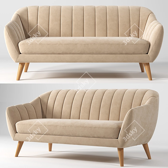 Doria Kaza Sofa: 1798mm x 890mm x 849mm 3D model image 1