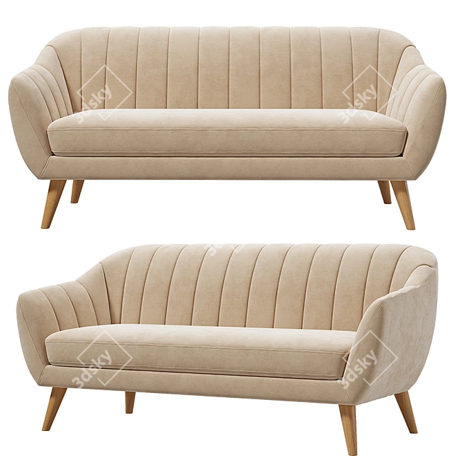 Doria Kaza Sofa: 1798mm x 890mm x 849mm 3D model image 5