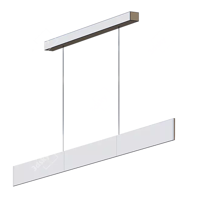 Slimline Linear Pendant Light: Modern Minimalist Lighting 3D model image 5