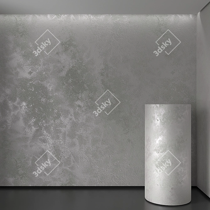 Seamless Plaster Texture Kit 3D model image 1