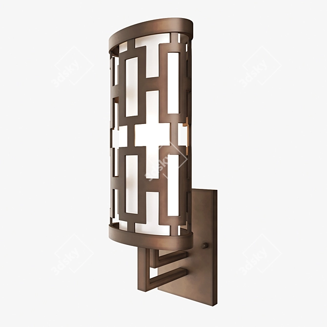 River Oaks Outdoor Wall Light 3D model image 1