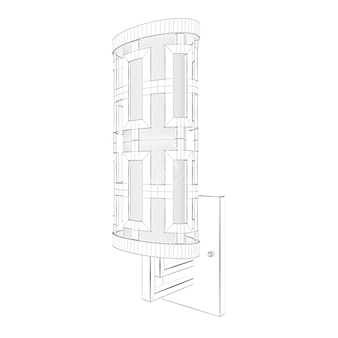 River Oaks Outdoor Wall Light 3D model image 5