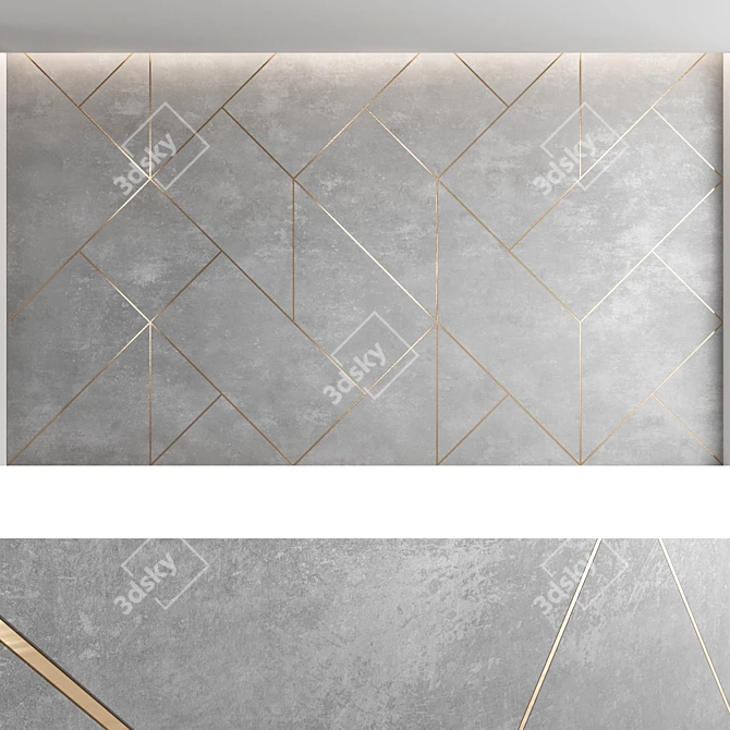 Contemporary Decorative Wall Panel Set 3D model image 5