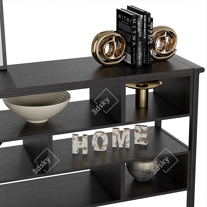 Contempo Low Shelving with Stylish Accessories 3D model image 4