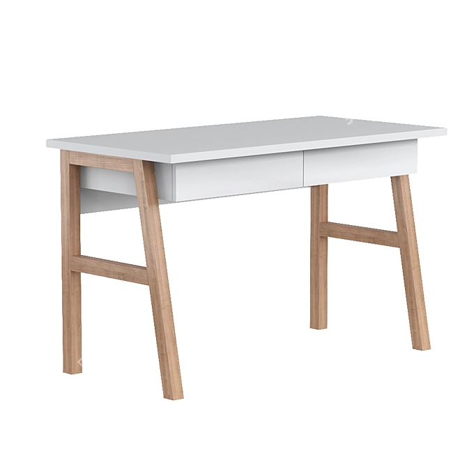 Elliptic Classic Writing Table 3D model image 1