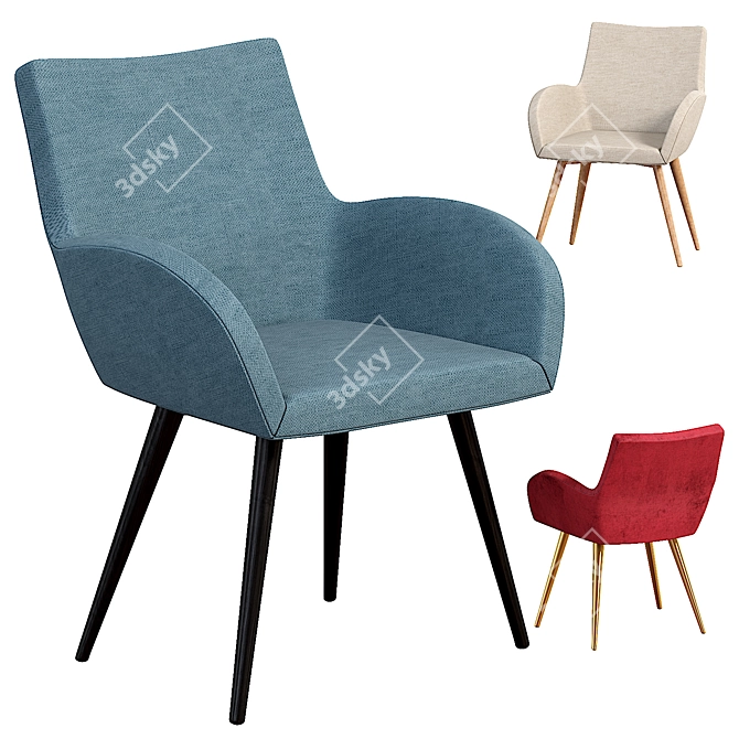 2014 Henrik Chair - Modern Designer Seating 3D model image 2