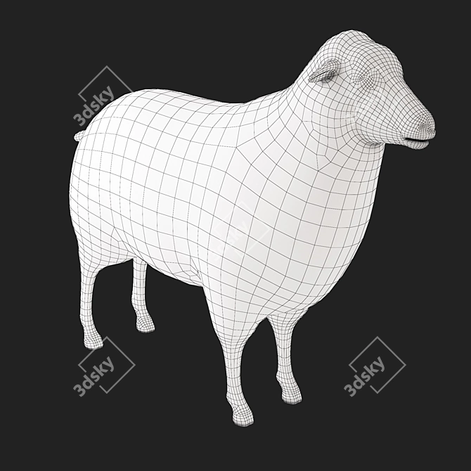 Premium Sheep: 2k Textures & Lifelike Details 3D model image 3